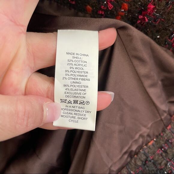 Kate Spade Multi Tweed Fringe Jacket NWOT - Picture 5 of 6